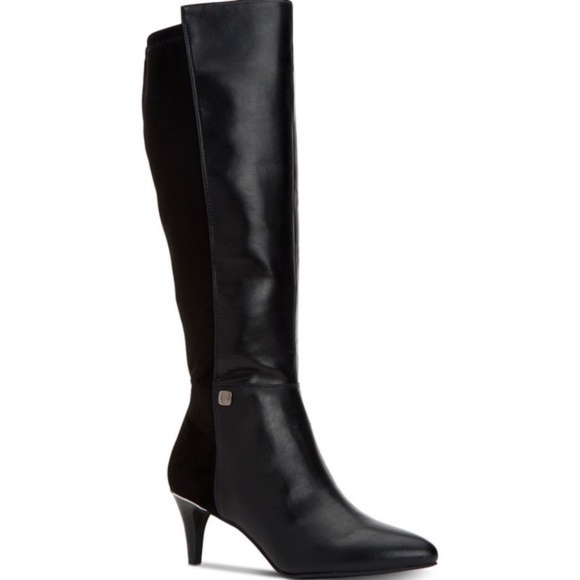 Alfani Shoes - NEW Alfani Womens Hakuup Pointed Toe Knee High Fashion Boots BLACK NIB
